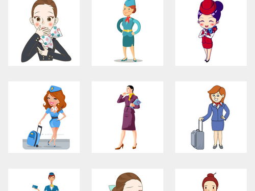 免費(fèi)商用動(dòng)漫卡通空姐飛機(jī)票促銷海報(bào)模板素材與人物形象大全下載